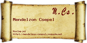 Mendelzon Csepel névjegykártya